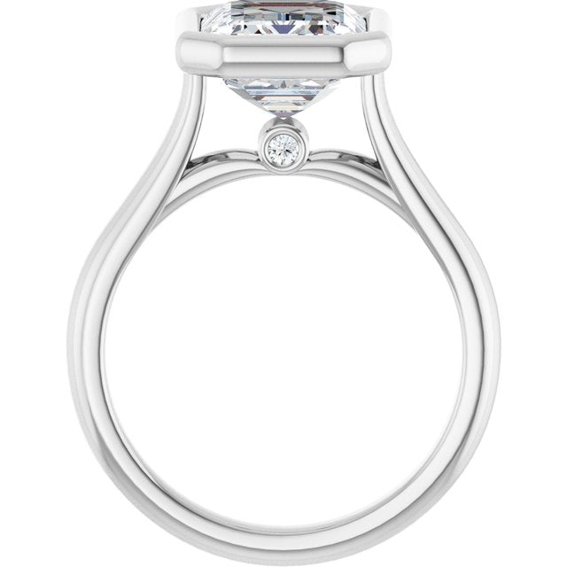 Bella 18K White  3 CT Emerald Engagement Ring