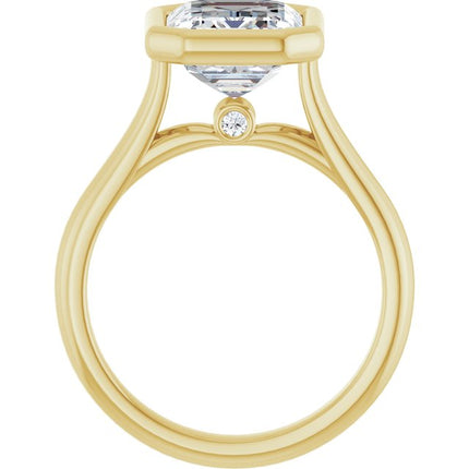 Bella 18K Yellow  3 CT Emerald Engagement Ring