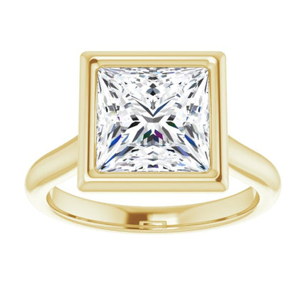 Bella 14K Yellow  3 CT Princess Engagement Ring
