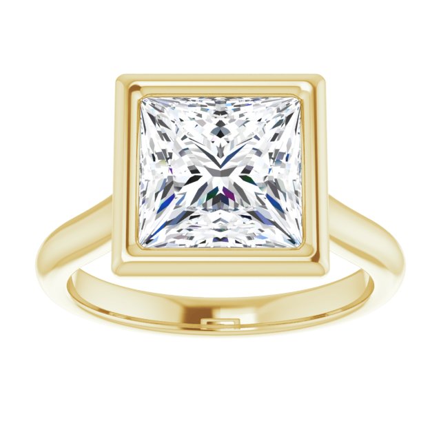 Bella 14K Yellow  3 CT Princess Engagement Ring