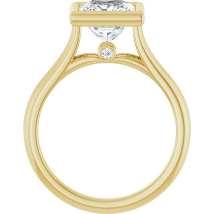 Bella 18K Yellow  2 CT Princess Engagement Ring