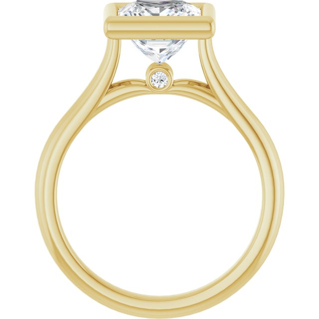 Bella 18K Yellow  2 CT Princess Engagement Ring