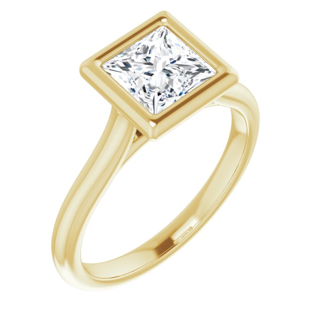 Bella 14K Yellow  1 CT Princess Engagement Ring