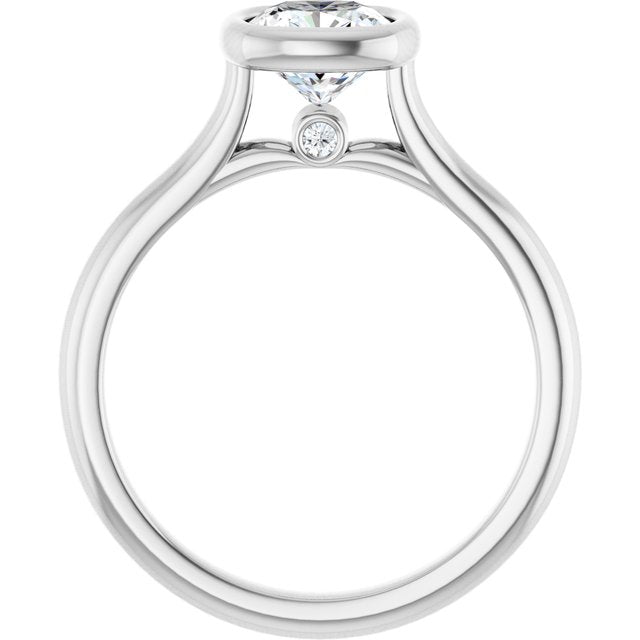 Bella Platinum  1 CT Cushion Engagement Ring