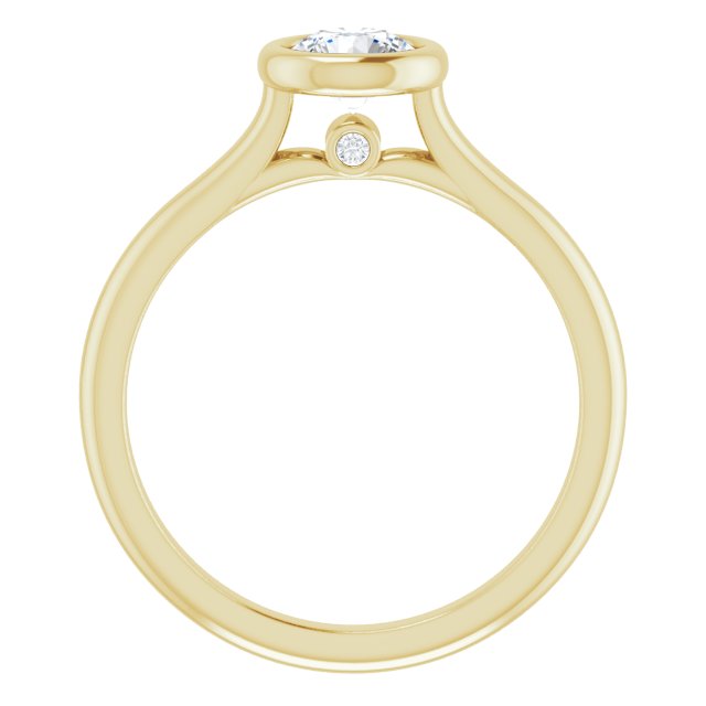 Bella 18K Yellow  1/2 CT Round Engagement Ring