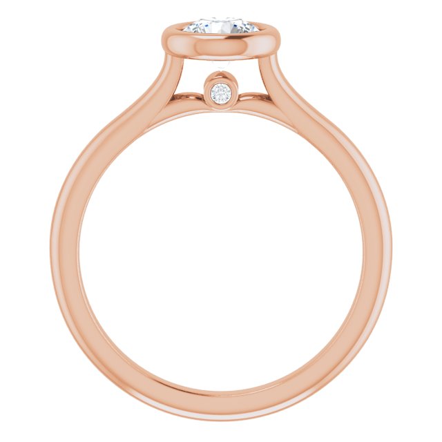 Bella 18K Rose  1/2 CT Round Engagement Ring