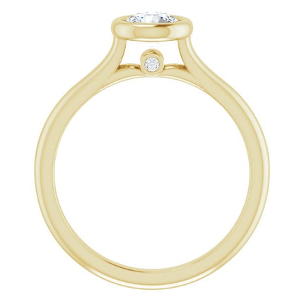 Bella 14K Yellow  1/2 CT Round Engagement Ring