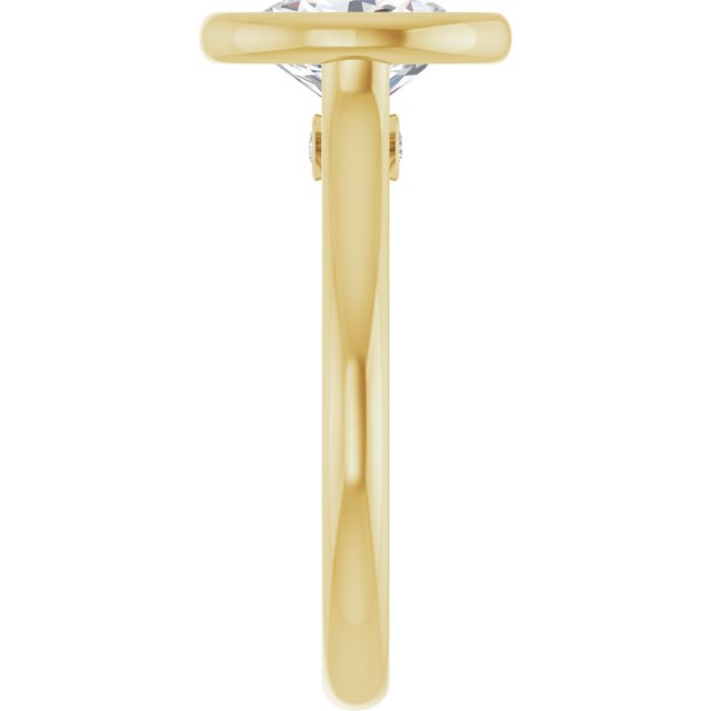 Bella 14K Yellow  2 CT Oval Engagement Ring
