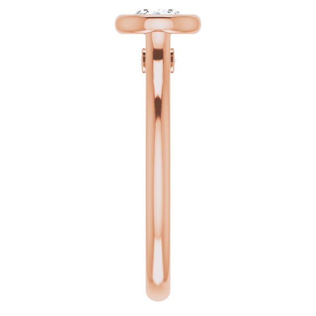 Bella 14K Rose 1/2 CT Round Engagement Ring