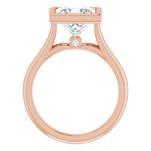 Bella 18K Rose  3 CT Princess Engagement Ring