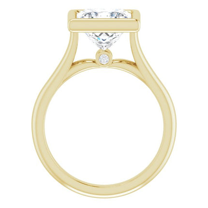 Bella 14K Yellow  3 CT Princess Engagement Ring