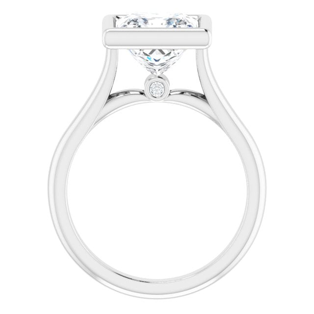 Bella 18K White  3 CT Princess Engagement Ring