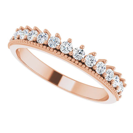 1/2 CTW Diamond Anniversary Band with Milgrain