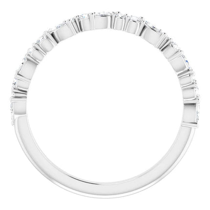 2/5 CTW Anniversary Band with Marquises and Round Diamonds