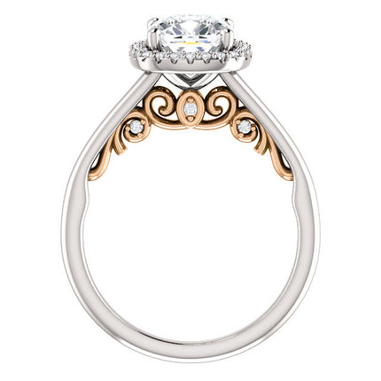 Two Tone Engagement Ring