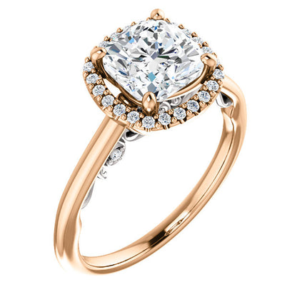 Rose & White Gold Engagement Ring