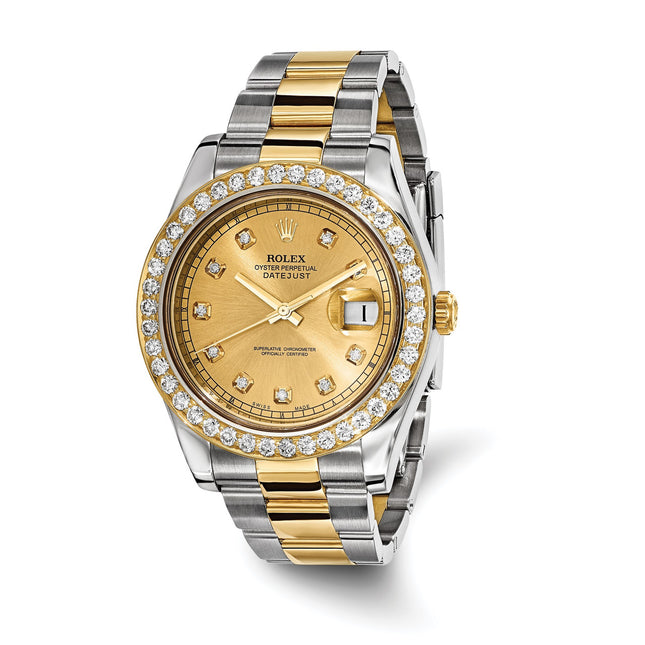 Online Only Pre-owned Independently Certified Rolex Steel/18KY Datejust II Diamond Watch