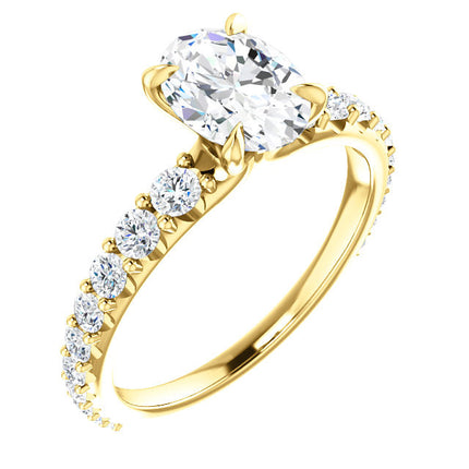 Yellow Gold Oval Diamond Engagement Ring