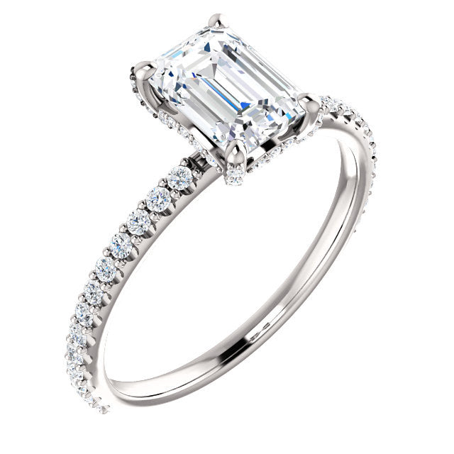 Emerald Cut Diamond Engagement Ring