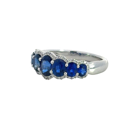 Diamond and Blue Sapphire Ring