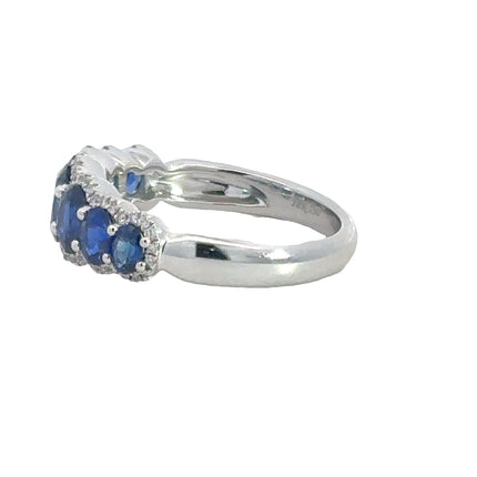 Diamond and Blue Sapphire Ring