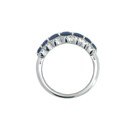 Diamond and Blue Sapphire Ring