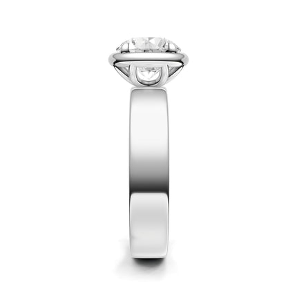 Illusion Bezel Set Round Engagement Ring
