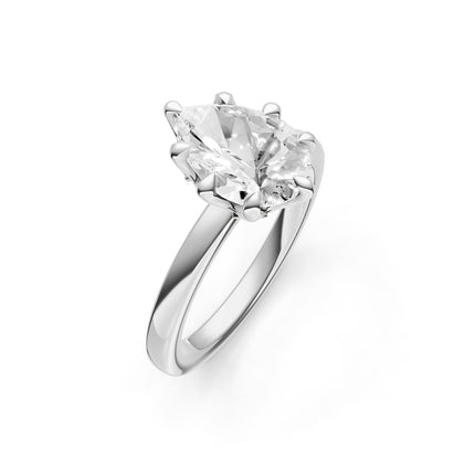 Pear Shape 8-Prong Hidden Halo Solitaire