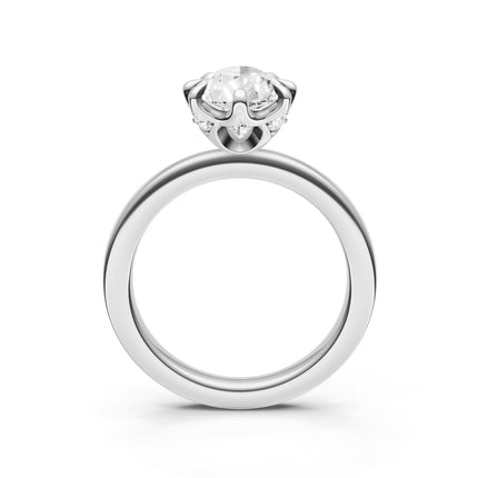 Pear Shape 8-Prong Hidden Halo Solitaire