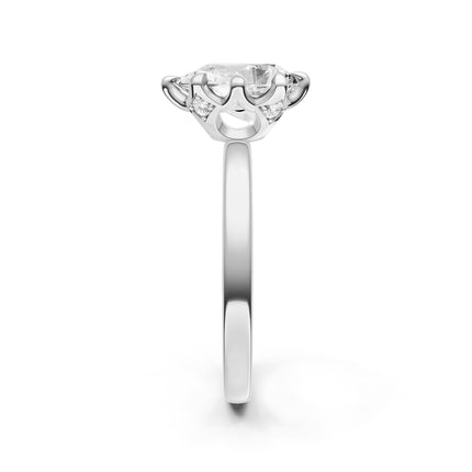 Pear Shape 8-Prong Hidden Halo Solitaire