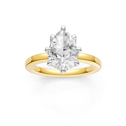Pear Shape 8-Prong Hidden Halo Solitaire