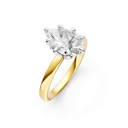 Pear Shape 8-Prong Hidden Halo Solitaire