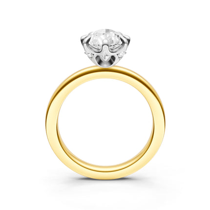 Pear Shape 8-Prong Hidden Halo Solitaire