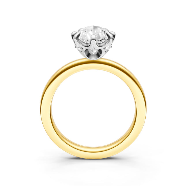 Pear Shape 8-Prong Hidden Halo Solitaire