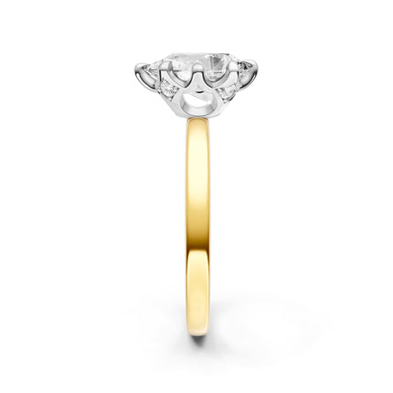 Pear Shape 8-Prong Hidden Halo Solitaire