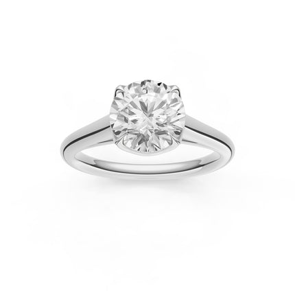 Point of Love Engagement Ring with Inverted Sapphire