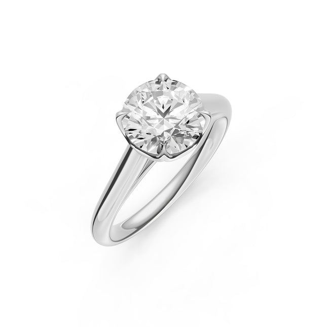 Point of Love Engagement Ring with Inverted Sapphire