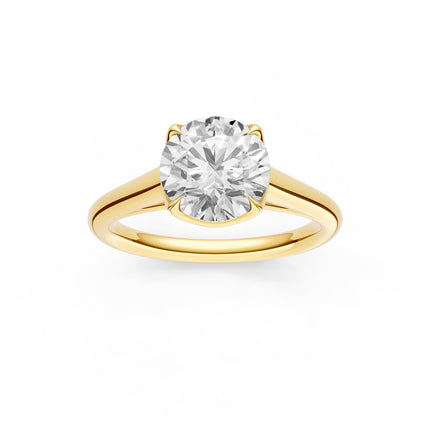 Point of Love Engagement Ring with Inverted Sapphire