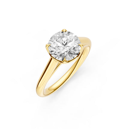 Point of Love Engagement Ring with Inverted Sapphire