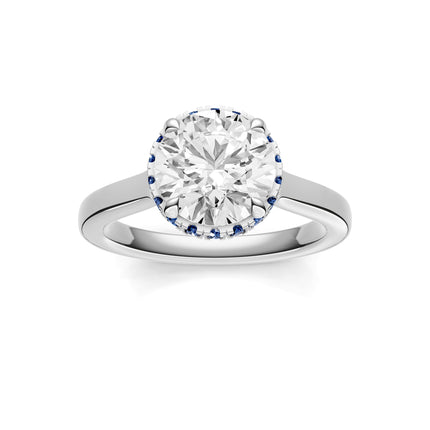 Point of Love Sapphire Diamond Engagement Ring