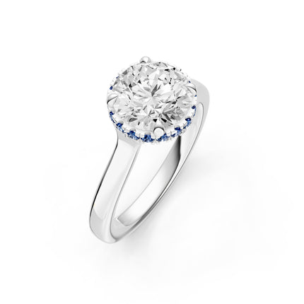 Point of Love Sapphire Diamond Engagement Ring