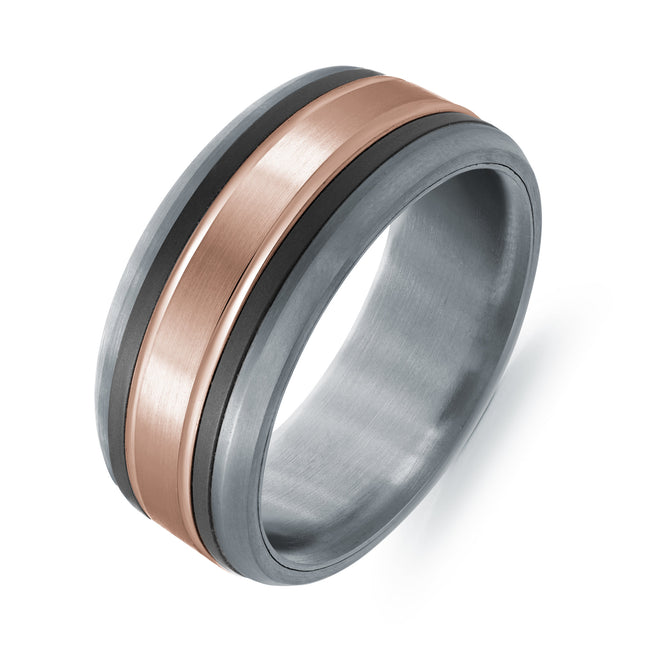 Simple Tantalum & Gold Wedding Ring