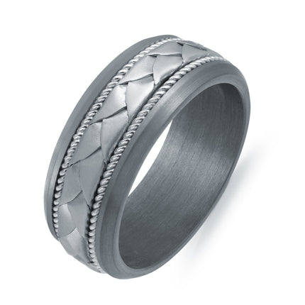 8.5 mm Braided Gold & Tantalum Wedding Ring