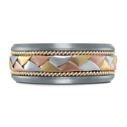8.5 mm Braided Gold & Tantalum Wedding Ring