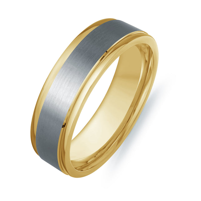 Classic Tantalum & Gold Wedding Ring