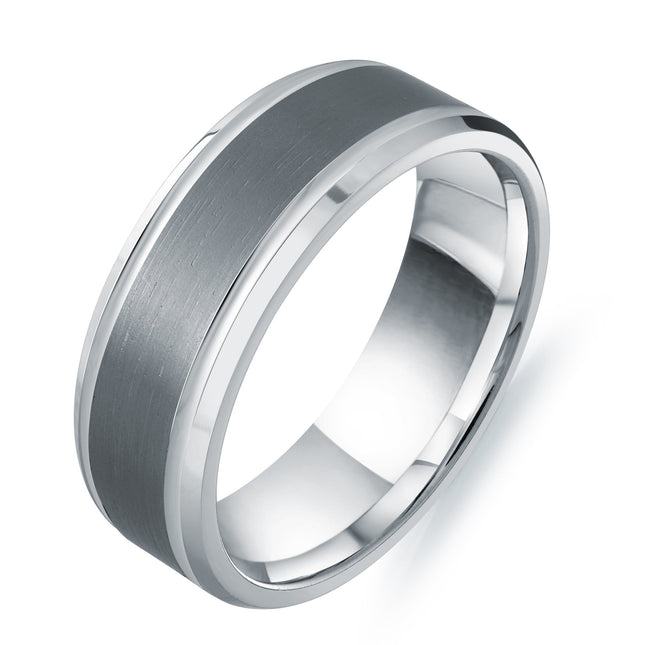 7.0mm Tantalum & Gold Wedding Band