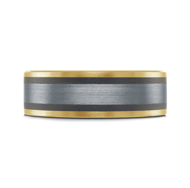7mm Tantalum, Carbon Fiber, and Gold Band