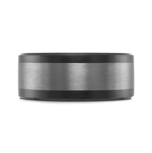 9MM Carbon Fiber, Tantalum & Gold Ring