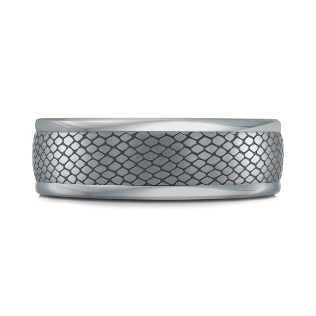 Textured Tantalum & Gold Wedding Ring