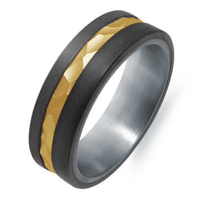 Carbon Fiber, Gold and Tantalum Ring